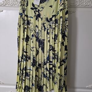 Next Yellow and Navy Floral Skirt